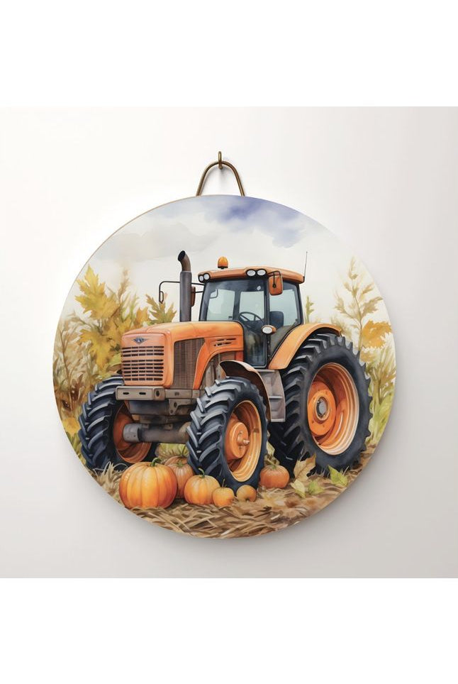 Shop For Vintage Orange Fall Tractor Sign - Wreath Enhancement
