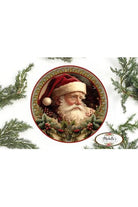 Shop For Vintage Victoria Santa Holly Sign - Wreath Enhancement