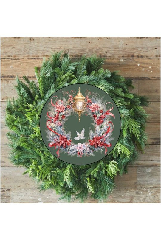 Watercolor Christmas Wreath Sign - Wreath Enhancement - Michelle's aDOORable Creations - Wooden/Metal Signs