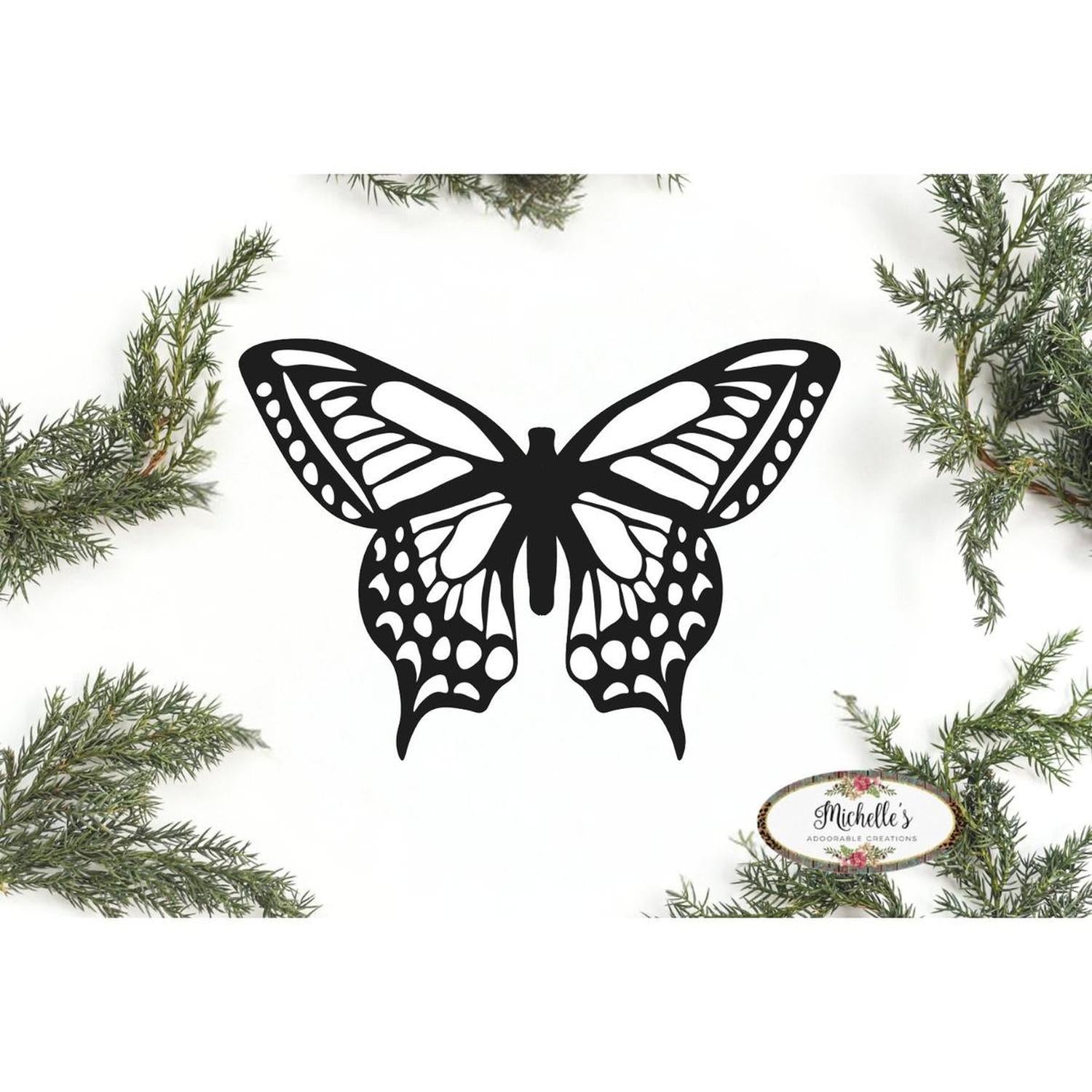 Waterproof Butterfly Accent: Black & White