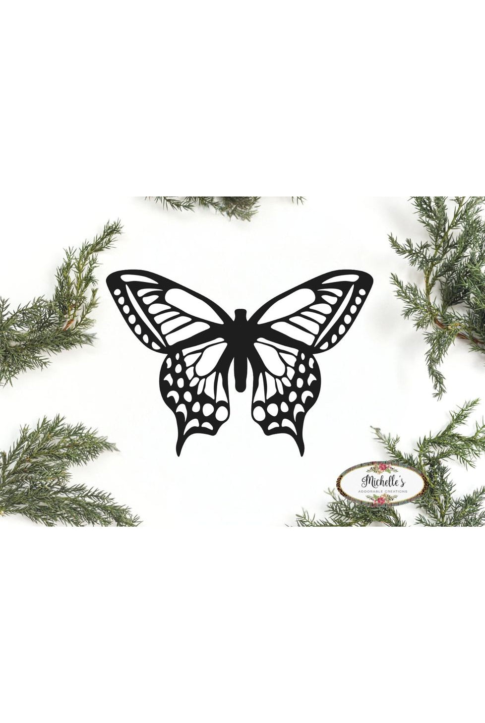 Shop For Waterproof Butterfly Accent: Black & White