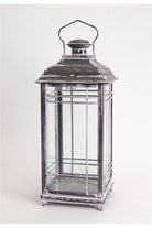 Weathered Graphite Grey Metal and Glass Lanterns (Set of 3) - Michelle's aDOORable Creations - Lantern