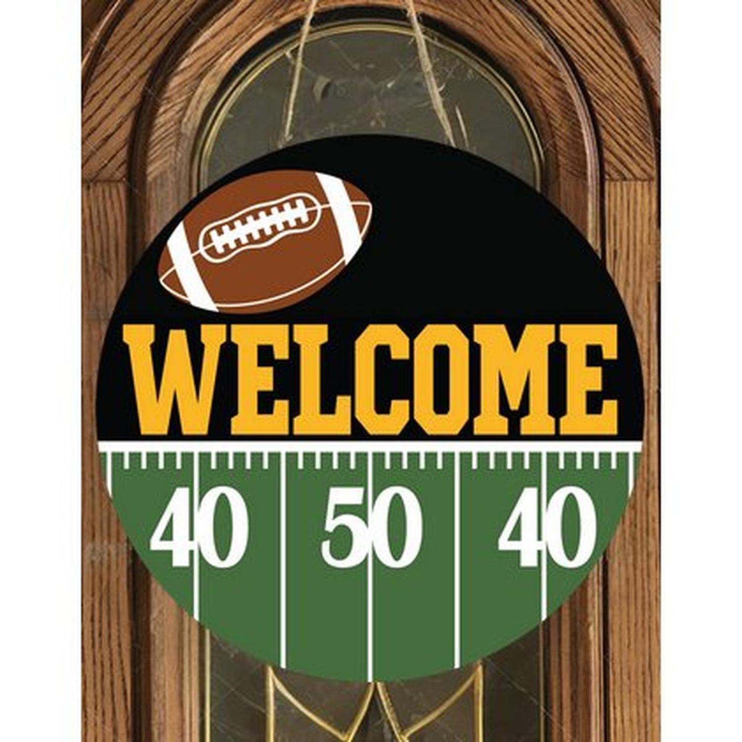 Welcome Football Field Round Sign