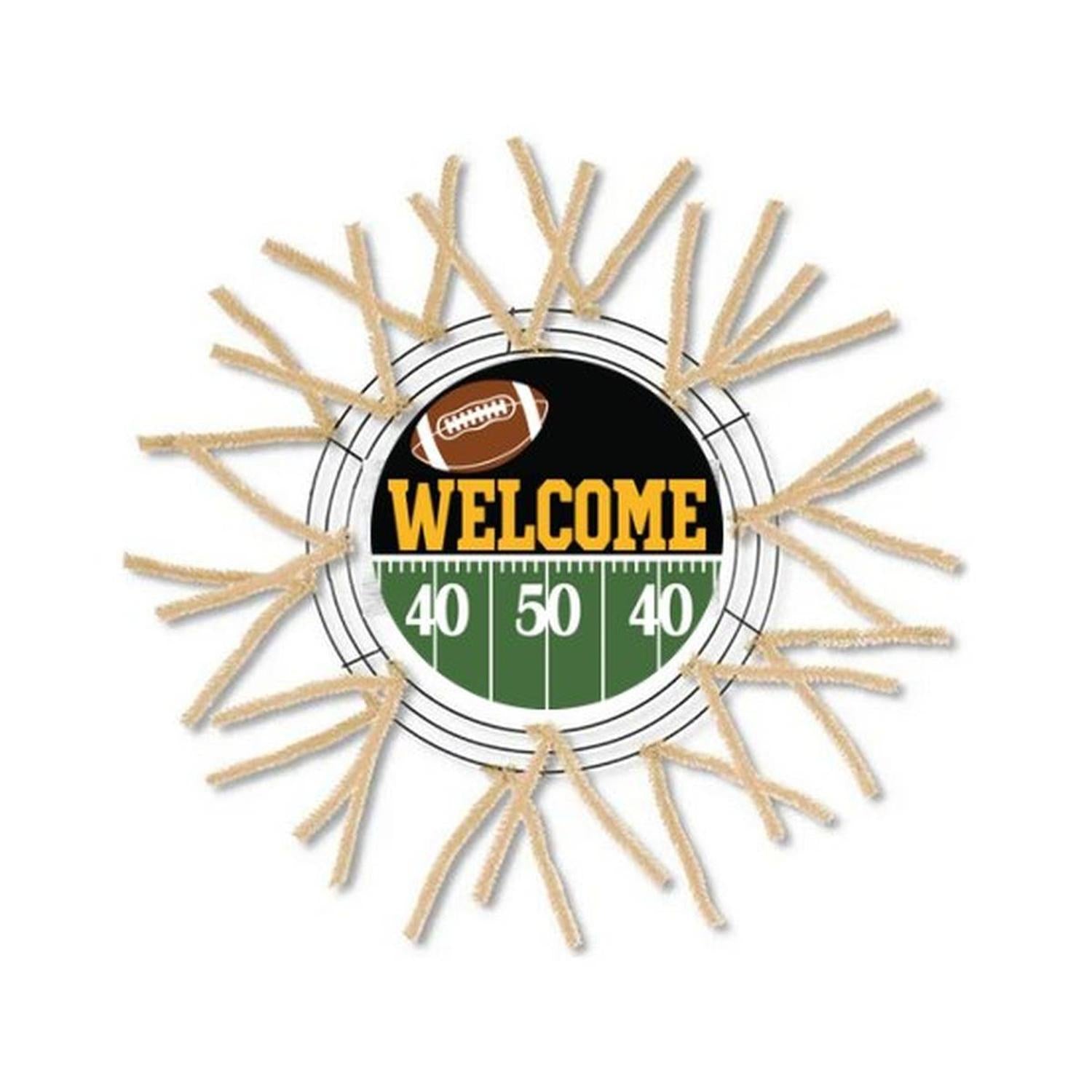 Shop For Welcome Football Field Round Sign - Wreath Enhancement at Michelle's aDOORable Creations