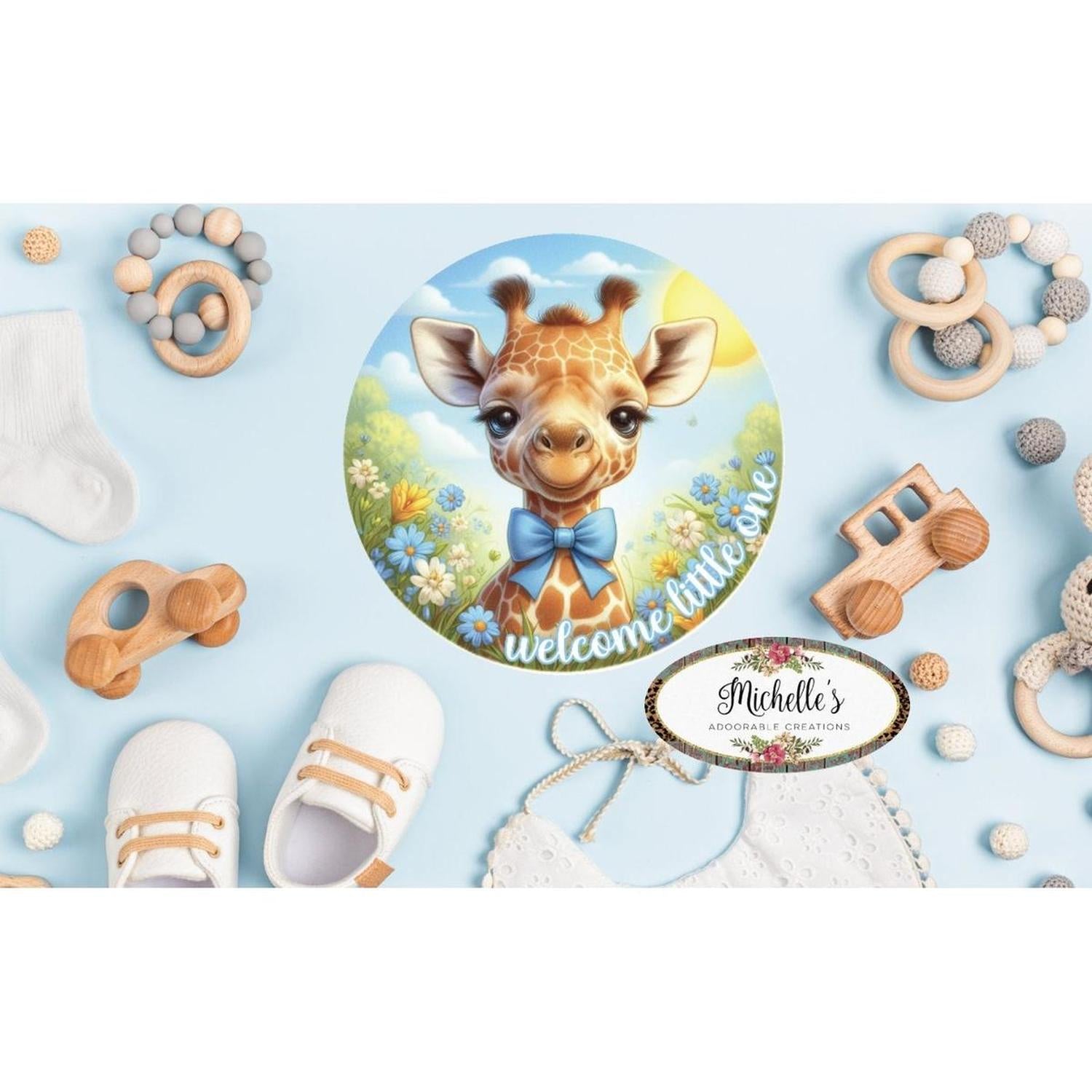 Welcome Little One Giraffe: Baby Boy