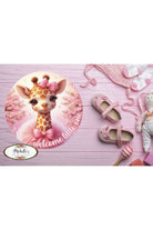 Welcome Little One Giraffe: Baby Girl - Michelle's aDOORable Creations - Signature Signs