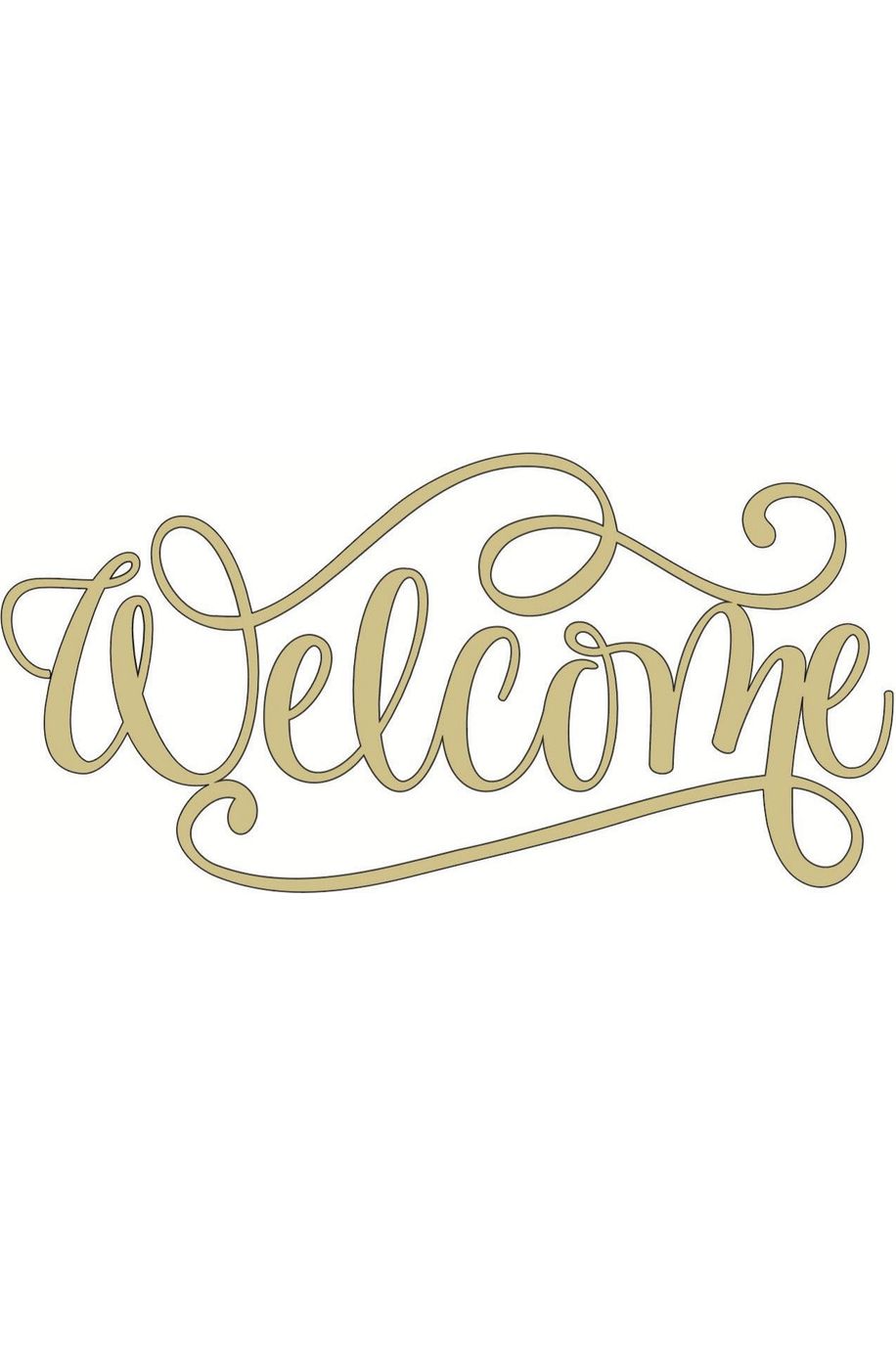 Shop For Welcome Script Wood Cutout