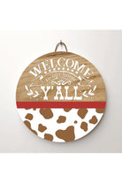Shop For Welcome To Our Home Yall Brown Cow Sign - Wreath Enhancement