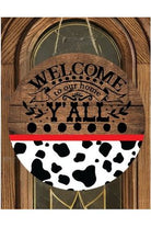 Welcome To Our Home Yall Cow Sign - Wreath Enhancement - Michelle's aDOORable Creations - Wreath Enhancement