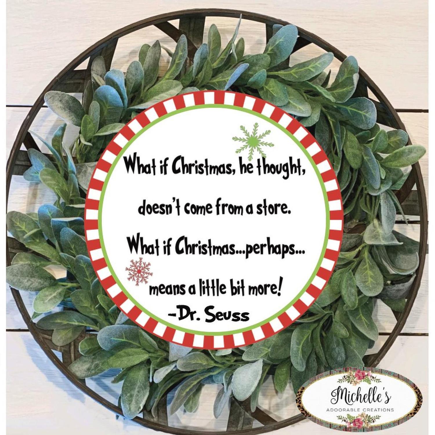 What If He Thought Christmas Sign