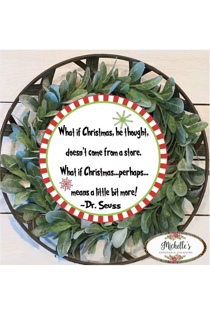 What If He Thought Christmas Sign - Wreath Enhancement - Michelle's aDOORable Creations - Signature Signs
