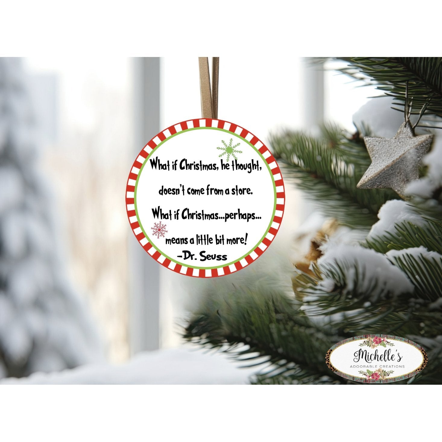 Shop For What If He Thought Christmas Sign - Wreath Enhancement at Michelle's aDOORable Creations