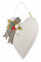 White Love You More Heart Door Hanger Burlee - Michelle's aDOORable Creations - Door Hanger