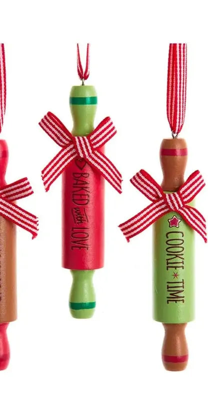 Wooden Rolling Pin Ornaments - Michelle's aDOORable Creations - Holiday Ornaments